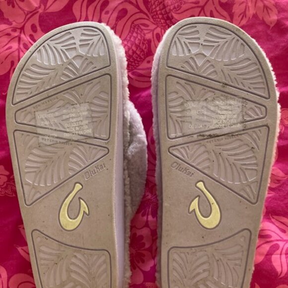 OLUKAI KIPE'A HEU LILAC SHEERLING FLIP FLOPS SANDALS HAWAII INSPIRED NICE COZY 9 - Picture 10 of 12